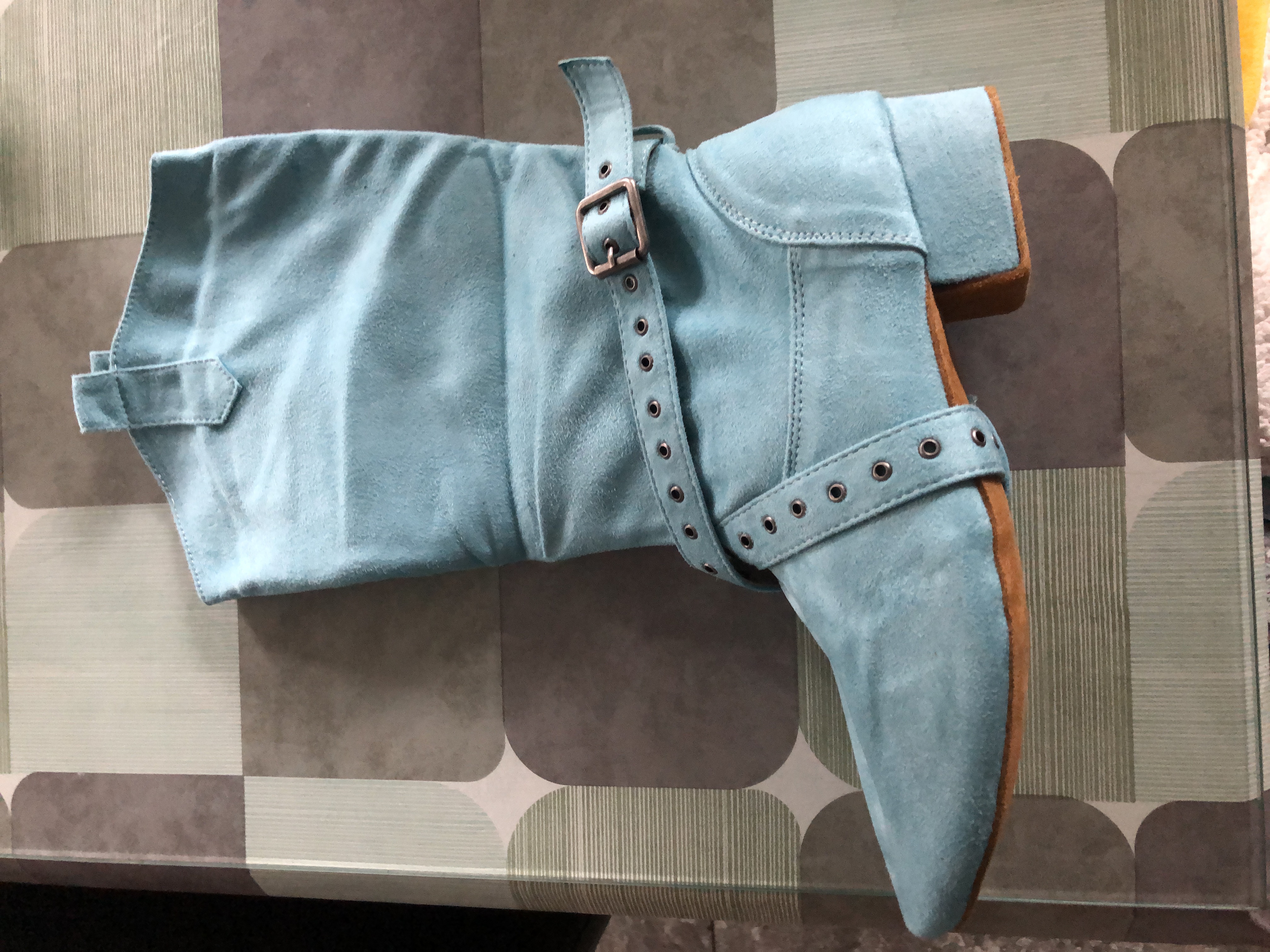 BB-Blue Suede Boots 