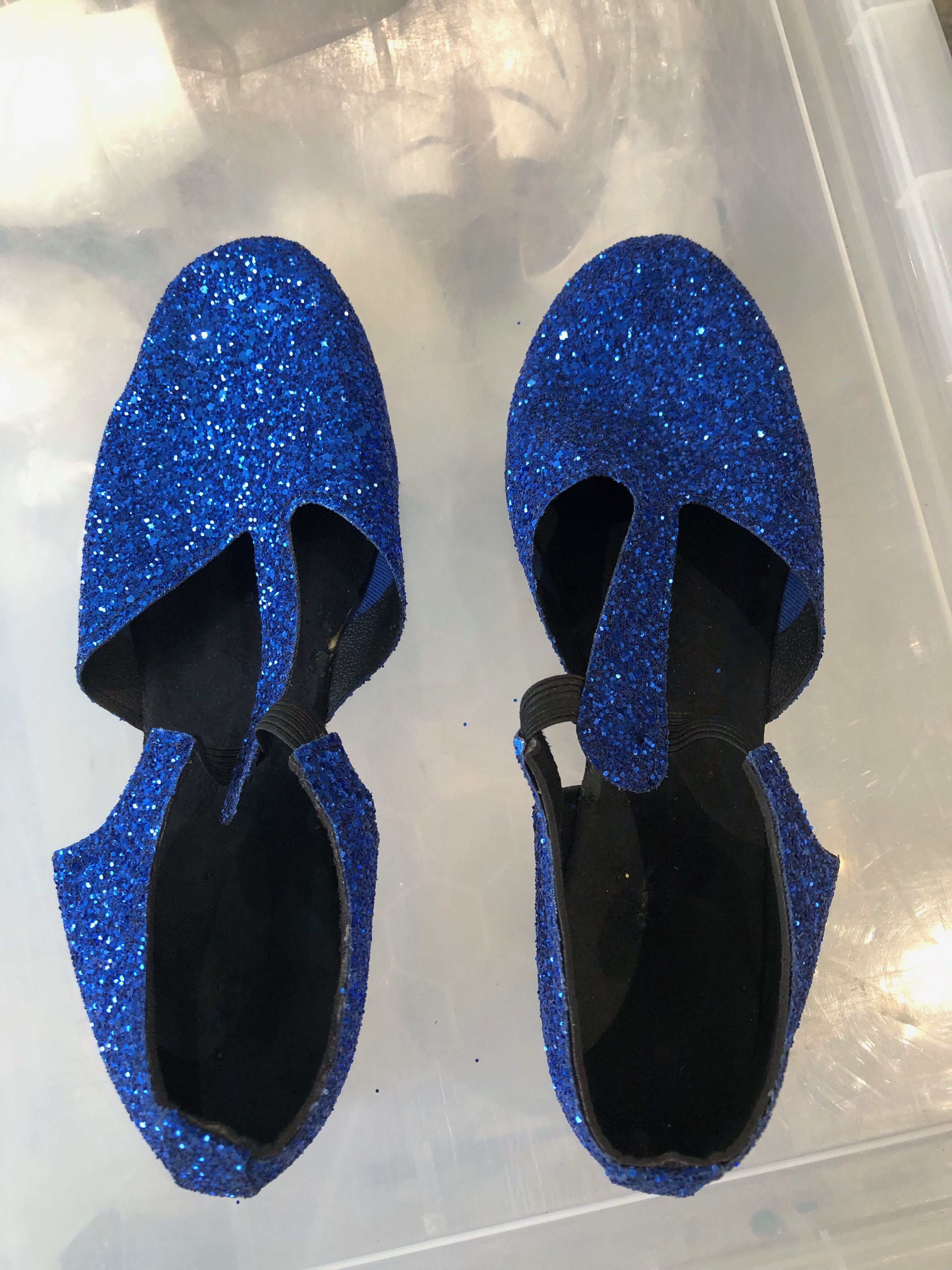 Royal Blue Glitter Greek Sandal 